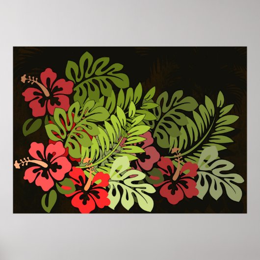 Hawaii Aloha Flower Art Print (Voorkant)