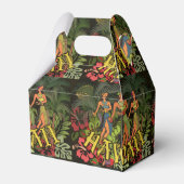 Hawaii Aloha Flower Art Print Bedankdoosjes (Achterkant)