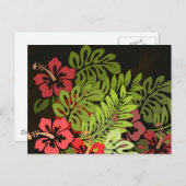 Hawaii Aloha Flower Art Print Briefkaart (Voorkant / Achterkant)
