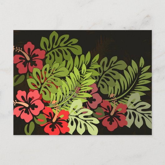 Hawaii Aloha Flower Art Print Briefkaart (Voorkant)