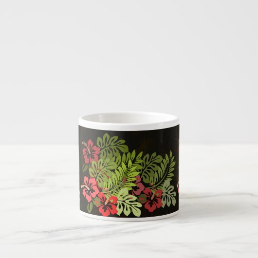Hawaii Aloha Flower Art Print Espresso Kop (Voorkant)