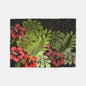 Hawaii Aloha Flower Art Print Fleece Deken (Voorkant (Horizontaal))