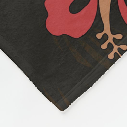 Hawaii Aloha Flower Art Print Fleece Deken (Hoek)