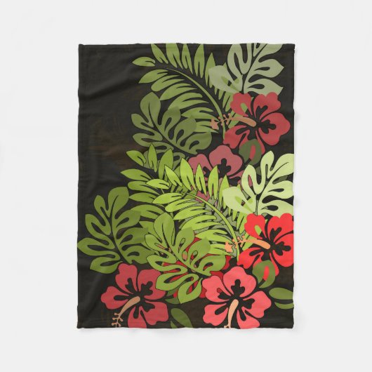 Hawaii Aloha Flower Art Print Fleece Deken (Voorkant)