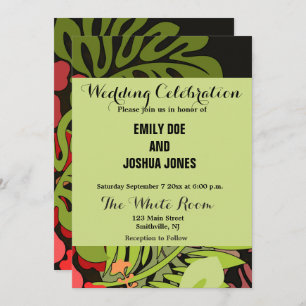 Hawaii Aloha Flower Art Print Kaart