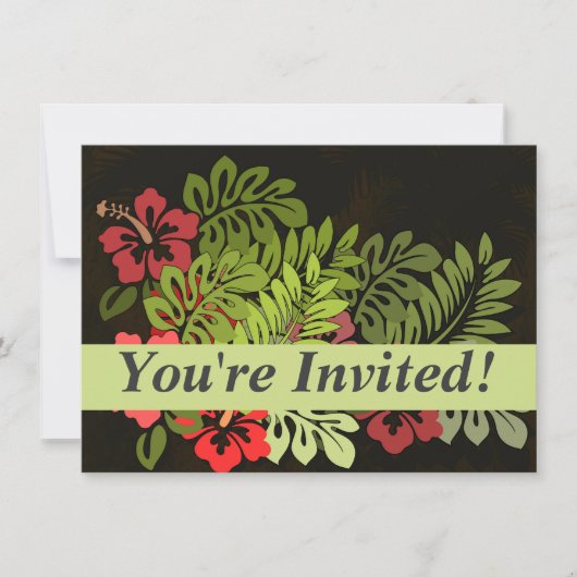 Hawaii Aloha Flower Art Print Kaart (Voorkant)