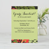 Hawaii Aloha Flower Art Print Kaart (Staand voorkant)