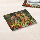 Hawaii Aloha Flower Art Print Kartonnen Onderzetters (Schuin)