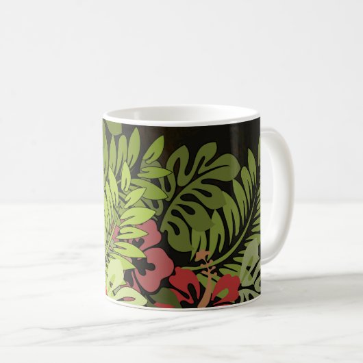 Hawaii Aloha Flower Art Print Koffiemok (Voorkant rechts)