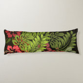 Hawaii Aloha Flower Art Print Lichaamskussen (Achterkant)