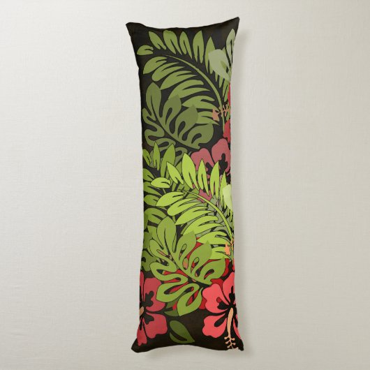 Hawaii Aloha Flower Art Print Lichaamskussen (Achterkant (Verticaal))