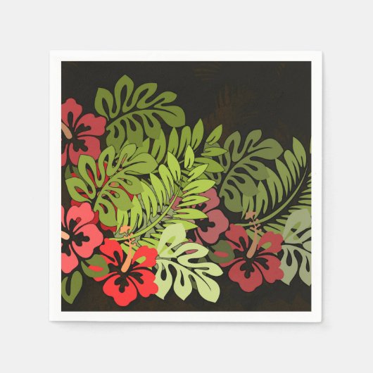 Hawaii Aloha Flower Art Print Servetten (Voorkant)