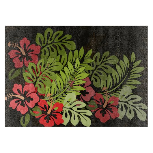 Hawaii Aloha Flower Art Print Snijplank (Voorkant)