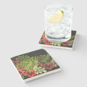 Hawaii Aloha Flower Art Print Stenen Onderzetter (Zijkant)