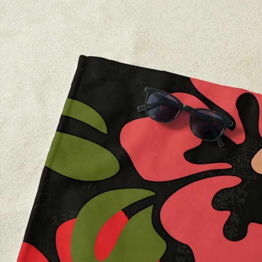 Hawaii Aloha Flower Art Print Strandlaken (In situ)