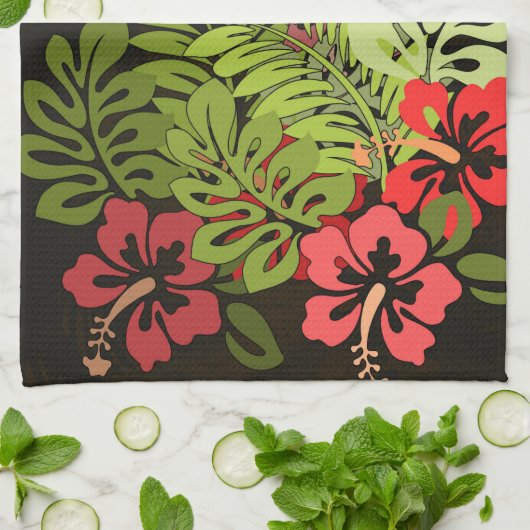 Hawaii Aloha Flower Art Print Theedoek (Gevouwen)