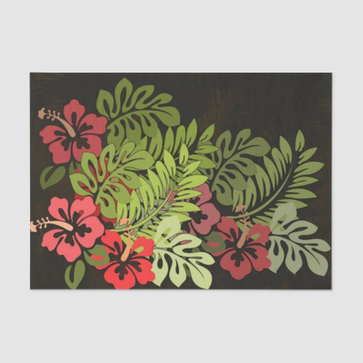 Hawaii Aloha Flower Art Print Tissuepapier (Voorkant)