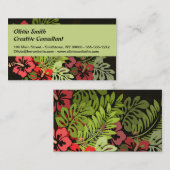 Hawaii Aloha Flower Art Print Visitekaartje (Voorkant / Achterkant)