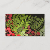 Hawaii Aloha Flower Art Print Visitekaartje (Achterkant)