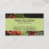 Hawaii Aloha Flower Art Print Visitekaartje (Achterkant)