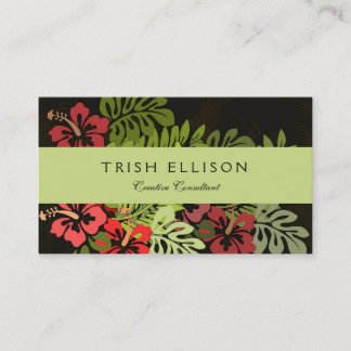 Hawaii Aloha Flower Art Print Visitekaartje