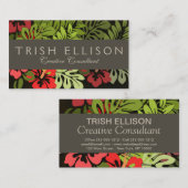 Hawaii Aloha Flower Art Print Visitekaartje (Voorkant / Achterkant)