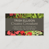 Hawaii Aloha Flower Art Print Visitekaartje (Achterkant)