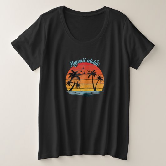 Hawaii aloha grote maat t-shirt (Design voorkant)