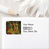 Hawaii Aloha Palm Hula Art Design Etiket (Insitu)