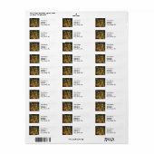 Hawaii Aloha Palm Hula Art Design Etiket (Full Sheet)