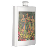 Hawaii Aloha Palm Hula Art Design Heupfles (Rechts)