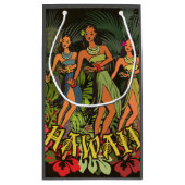 Hawaii Aloha Palm Hula Art Design Klein Cadeauzakje (Achterkant)