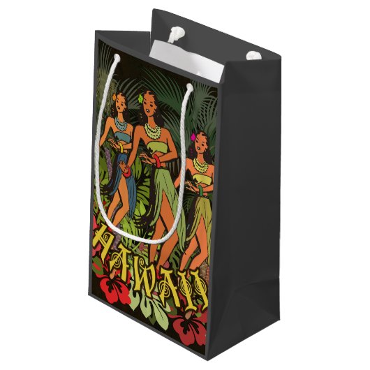 Hawaii Aloha Palm Hula Art Design Klein Cadeauzakje (Achterkant Gekanteld)