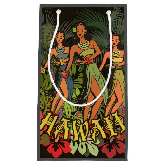 Hawaii Aloha Palm Hula Art Design Klein Cadeauzakje (Voorkant)