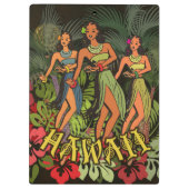 Hawaii Aloha Palm Hula Art Design Klembord (Achterkant)
