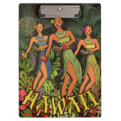 Hawaii Aloha Palm Hula Art Design Klembord (Voorkant)