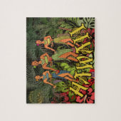 Hawaii Aloha Palm Hula Art Design Legpuzzel (Verticaal)