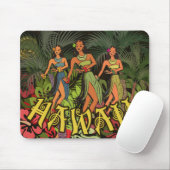 Hawaii Aloha Palm Hula Art Design Muismat (Met muis)