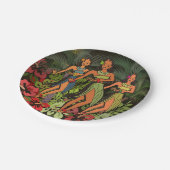 Hawaii Aloha Palm Hula Art Design Papieren Bordje (Gekanteld)