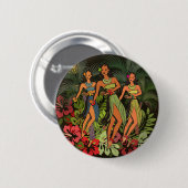 Hawaii Aloha Palm Hula Art Design Ronde Button 5,7 Cm (Voorkant /achterkant)