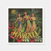 Hawaii Aloha Palm Hula Art Design Servet (Voorkant)