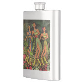 Hawaii Aloha Palm Hula Kunstontwerp Heupfles (Links)