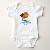 Hawaii Aloha Palm Tree Beach Match Romper (Voorkant)