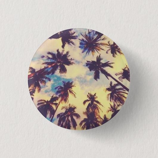 HAWAII ALOHA PALM TREE TROPICAL ART LUGAGE HANDLE RONDE BUTTON 3,2 CM (Voorkant)