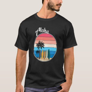 Hawaii Aloha Palmenboom Hawaiiaans Feest   T-shirt