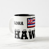 Hawaii Aloha Paradise Two Tone Mok van Janz (Voorkant links)