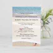 Hawaii Aloha Plumeria Flower Beach Huwelijksuitnod Kaart (Staand voorkant)