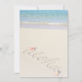 Hawaii Aloha Plumeria Flower Beach Huwelijksuitnod Kaart (Achterkant)