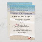 Hawaii Aloha Plumeria Flower Beach Huwelijksuitnod Kaart (Voorkant / Achterkant)