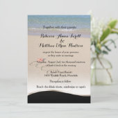 Hawaii Aloha Plumeria Flower Beach Wedding Invites Kaart (Staand voorkant)